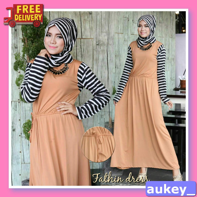 Dress Wanita Korea Stylish Cantik Korean Felonita Bludru Import D FI525 Hijan Fathin Dress