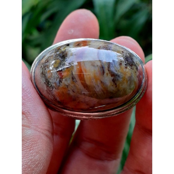 Batu Akik Pancawarna Garut Klasik Tembus