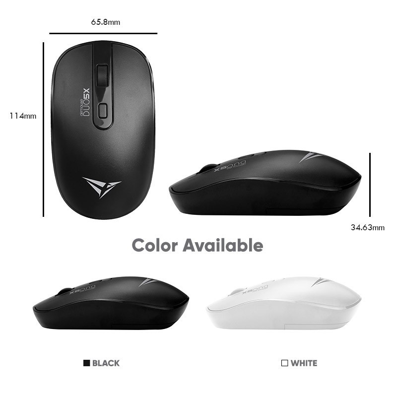 Mouse Alcatroz Airmouse DUO 5X Silent Click Wireless 1600CPI - DUO 5X