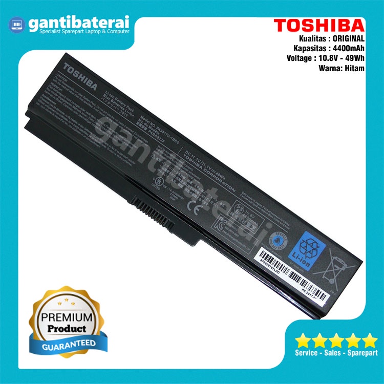 Baterai Toshiba Satellite C600 C640 C666 L635 L640 L645 L730 L735 L740 L745 L775 PA3817U