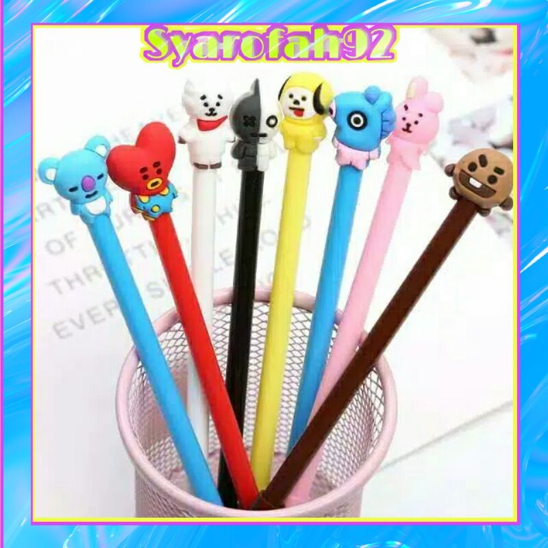 Bolpen Gel karakter BT21 . Bolpen Kpop