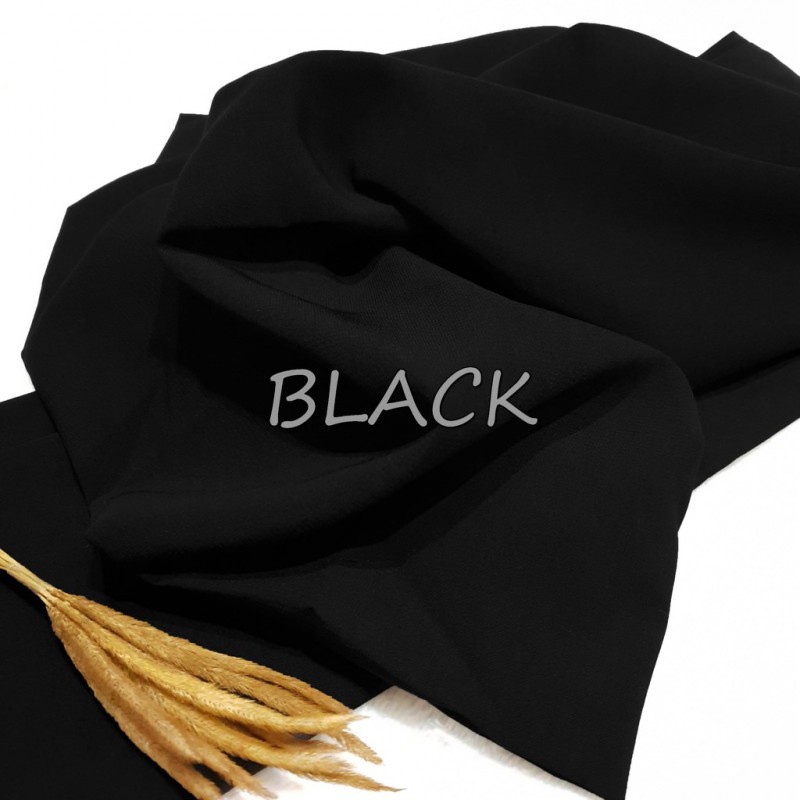 Khimar Jumbo XXXL Hijab Instan Syari Wolfis Grade A-Hitam