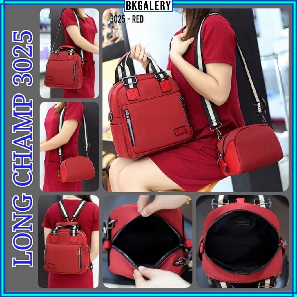GROSIR bisa COD Tas Selempang Wanita Multifungsi LC-3025 Set 2 in 1 Kelsey Mirip Emory Import batam