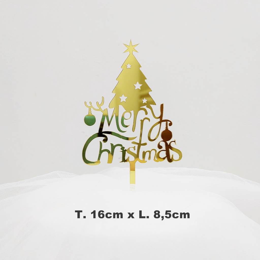 

Topper Akrilik Merry Christmas (TMC.002), Topper Akrilik Kue