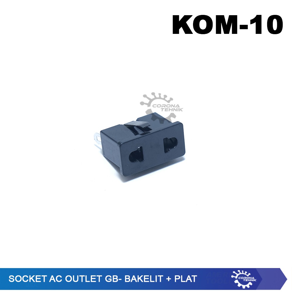 Socket AC Outlet GB- Bakelit + Plat