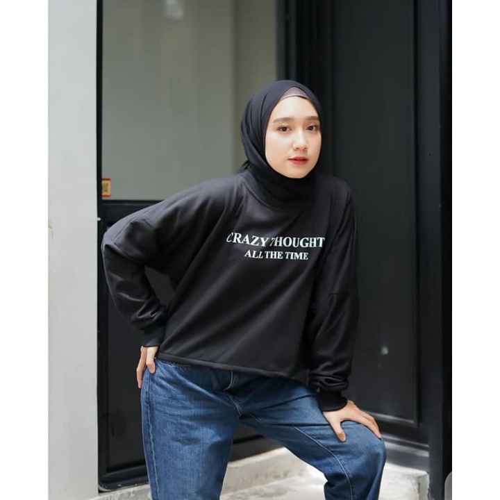 Sweater Wanita Grosir Terkeren Berkualitas - Crazy Thought oversize