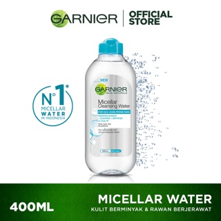 Image of Garnier Micellar Water Blue - Single 400 ml Skincare Pembersih Wajah & Makeup Kulit Berminyak