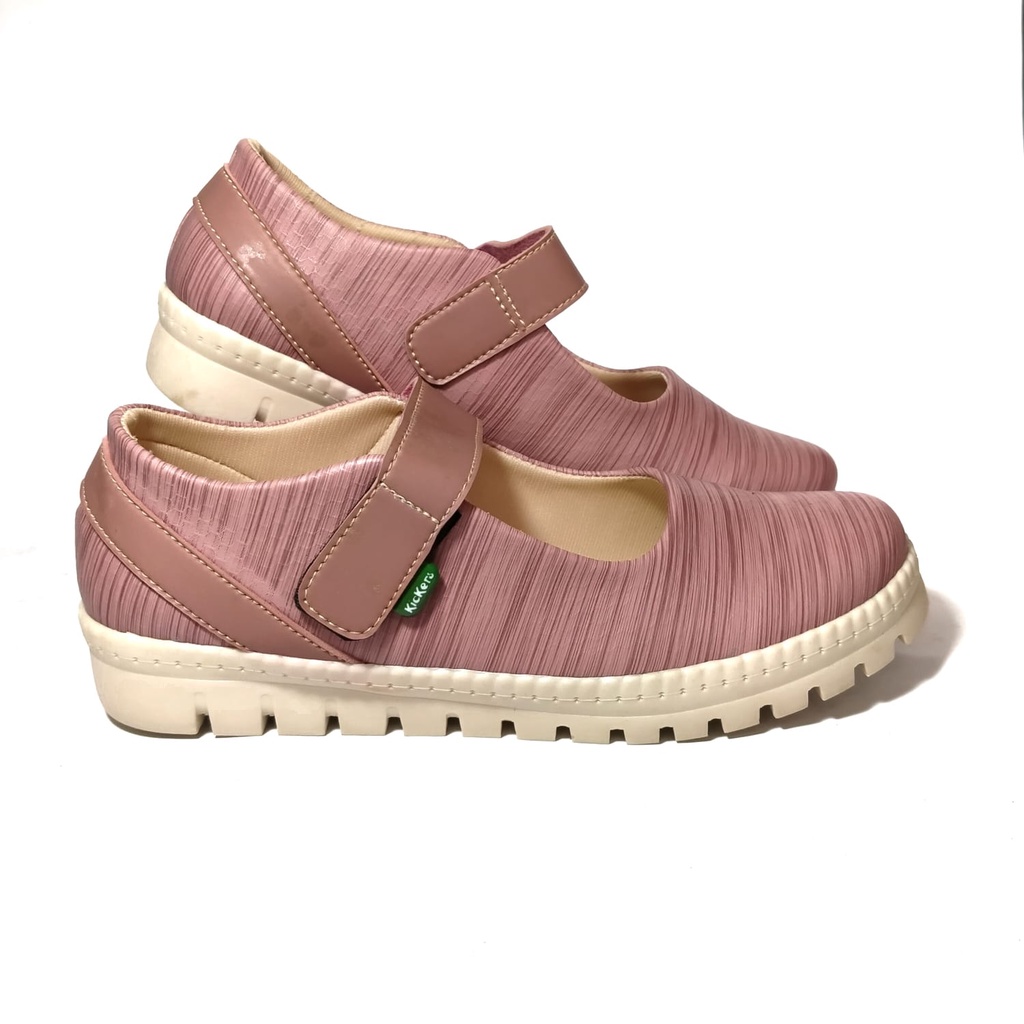 Sepatu Sendal Sandal Wanita perempuan wedges dengan hak 2 cm untuk jalan santai, traveling, Bepergian, Jalan-jalan Motif Cantik dan Keren Warna Pink