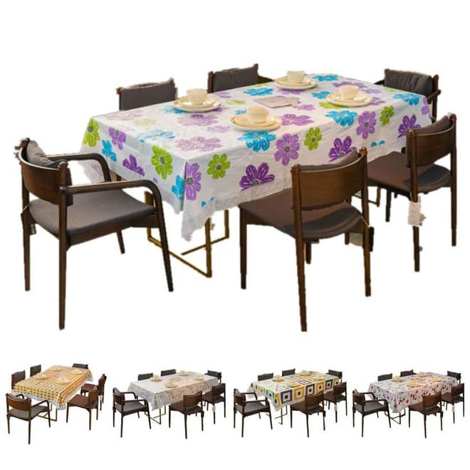 Februari Maniss Taplak Meja Makan Anti Air Taplak Meja Makan 4 Kursi Taplak Meja Makan - Gold Circle