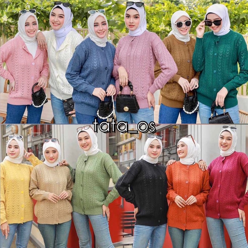 TATAOS BANGKOK CARDY BASIC TOP RAJUT IMPORT TEKSTUR TEBAL KOREAN STYLE
