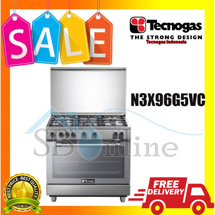 Tecnogas Kompor Free Standing 4 Tungku N3X96G5VC