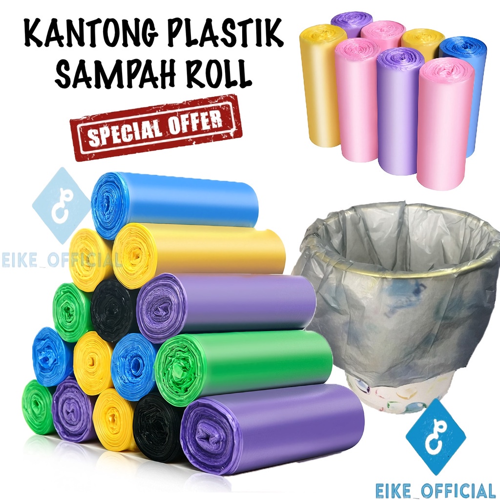 [EIKE] Kantong Plastik Sampah Roll isi 20pcs / Trash Bag Roll / Plastik Sampah Roll / Plastik Sampah / Kantong Sampah