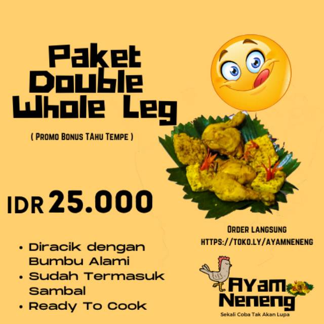 

Paket Double Whole Leg Chicken