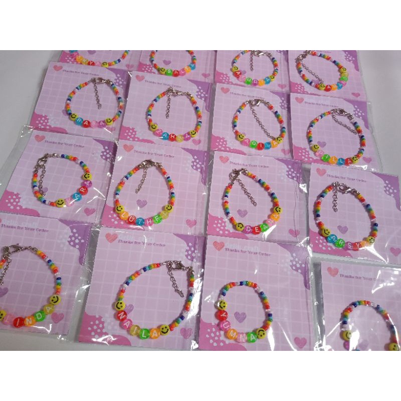 Gelang Beads Custom Nama Gelang Mote Gelang Beads Gelang Smile