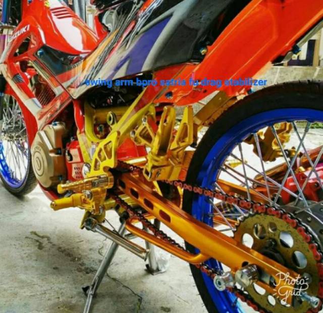 sasis motor satria fu drag / swing arm satria fu stabilezer bolong b''pro