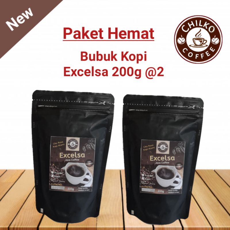 

kopi bubuk excelsa 200g@2 kopi hitam murni - paket hemat