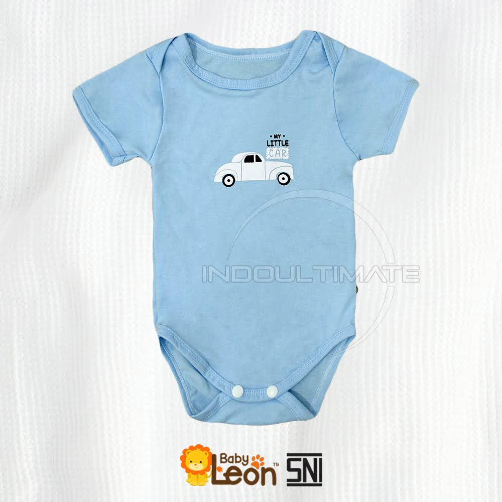 BABY LEON 1 Pcs Jumsuit Bayi Jumper Bayi Lengan Pendek BC-023SK COTTON Jumpsuit Anak Bayi Balita-BLUE CAR