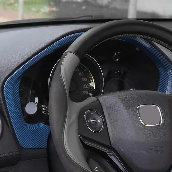 Cover Panel Speedometer Blue Carbon For Honda Hrv 2014 - Up