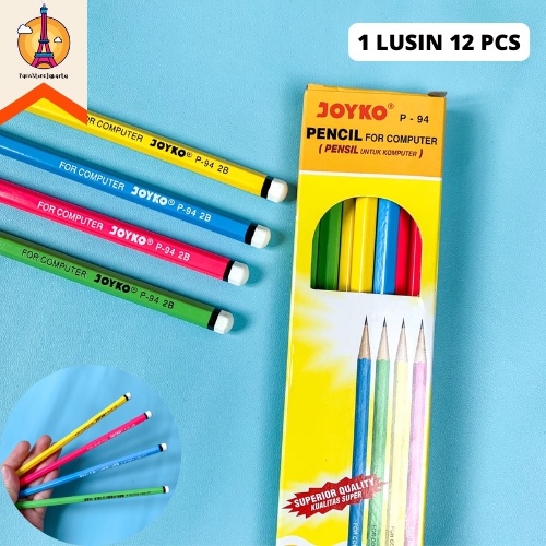 

Pensil Joyko 2B P-94 Selusin 1 Lusin Pencil Neon Kado Unik Warna Warni Pencil Alat Tulis Kantor Sekolah Ready Grosir