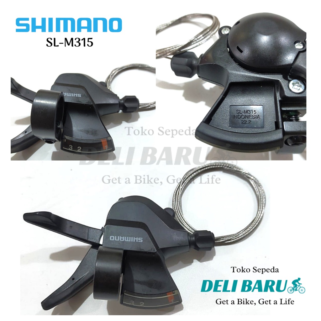 Shimano shifter 3 speed SL-M315 kiri saja tanpa handle sepeda MTB federal