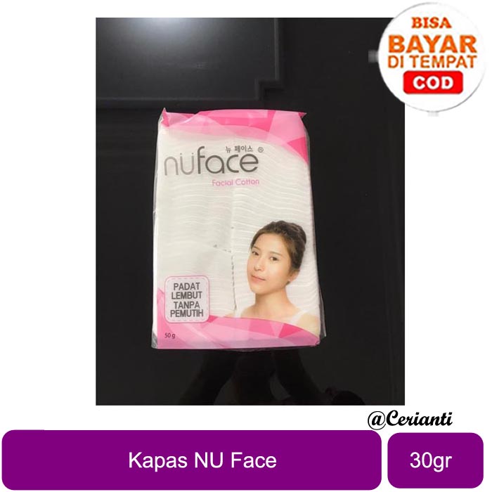 [PADAT &amp; LEMBUT] [ORI] KAPAS NUFACE NU FACE FACIAL 30 gram | kapas wajah | kapas serbaguna_Cerianti