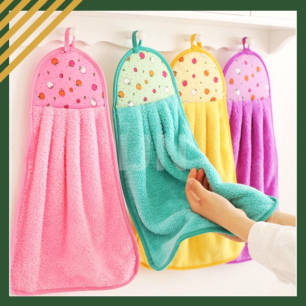 Lap Tangan Gantung | Lap Tangan Microfiber Polos Hand Towel Gantung Dapur Handuk Kitchen