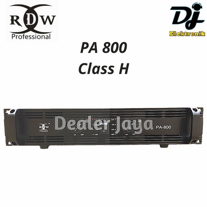 Power Amplifier RDW PA 800 / PA800 - 2 channel