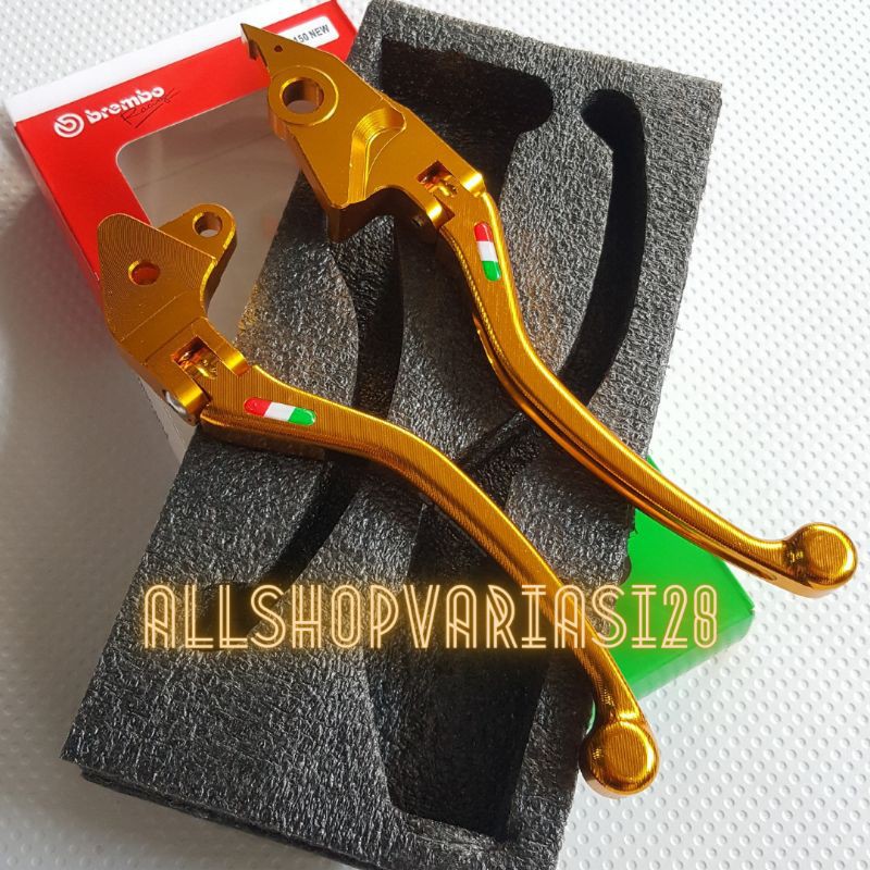 Handle Brembo gold & black lipat Ukir Beat Mio Fu Vario old Vario new 125 150