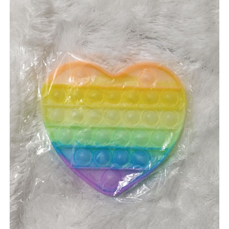 Mainan pop it murah import fidget toy pop it rainbow multicolor-3
