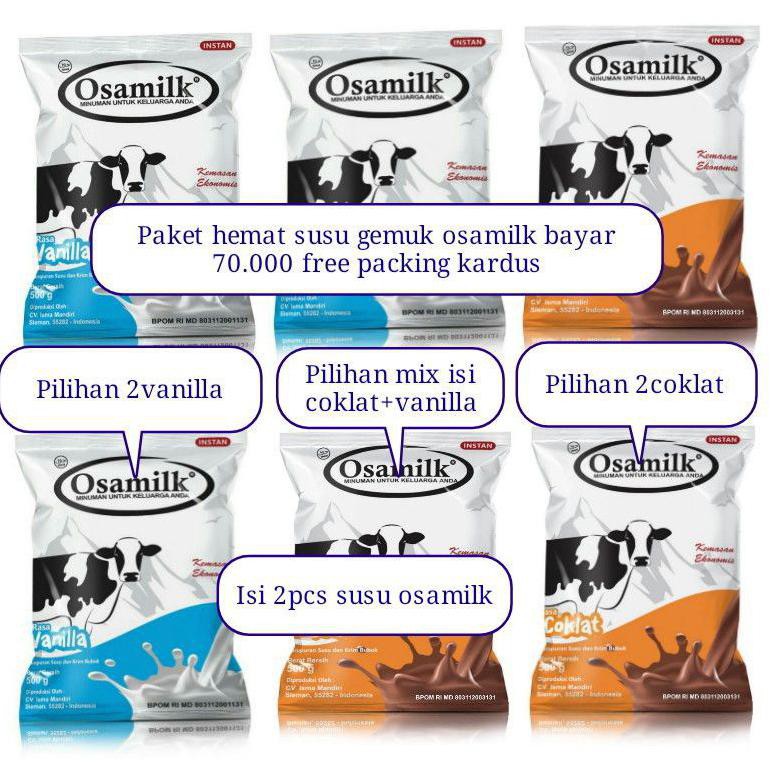 

( BISA COD ) (Isi 2) osamilk susu gemuk ORIGINAL MURAH 500gr CUCI GUDANG [Kode 1|Kode 2|Kode 3|Kode