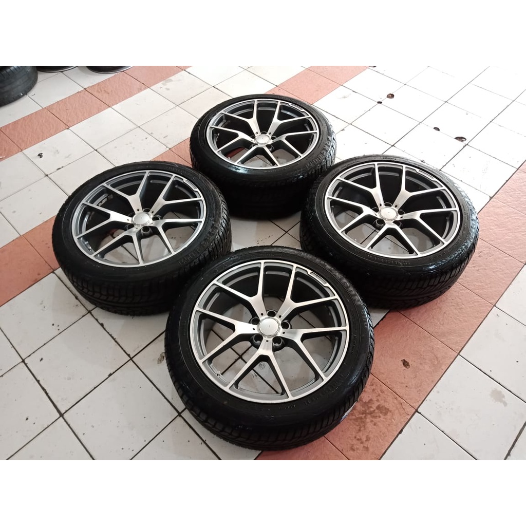 jual velg amg r20 pcd 5x112 seken bekas mobil mercy seken plus ban acclera