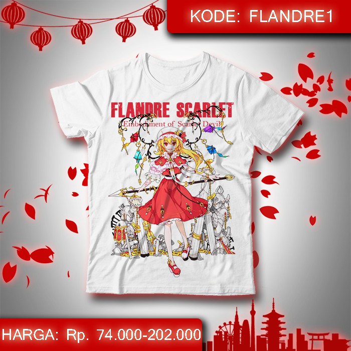 Baju Kaos Game Anime Touhou Project - Baju Flandre Scarlet 1