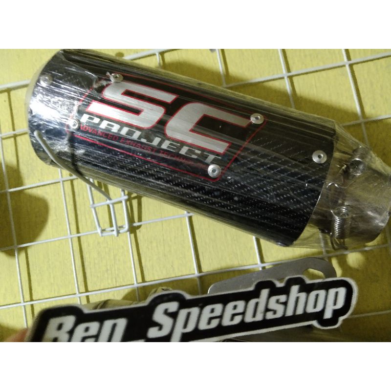 Slencer Racing SC Project Karbon Purbalingga inlet 50, Free per dan gantungan knalpot.