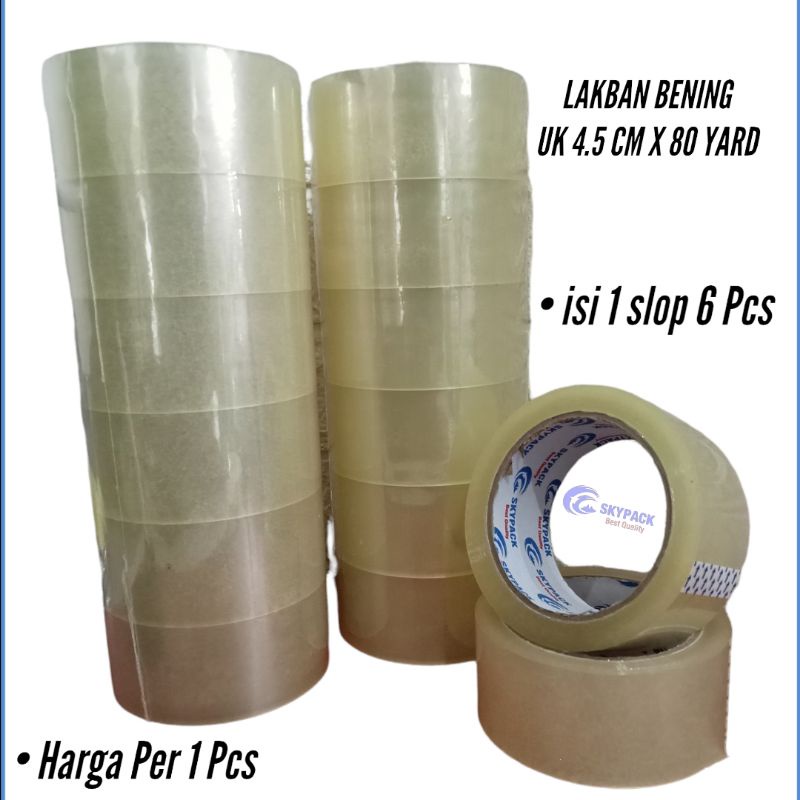 

ISOLASI LAKBAN BENING SKYPACK UKURAN 4.5 Cm x 80 Yard