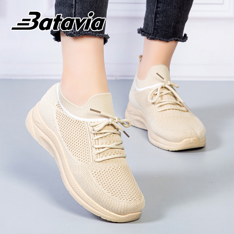 Batavia Sepatu wanita sneakers impor premium perempuan terbaru rajut adem antislip antiaus  olahraga Batavia Fashion Sepatu A137-6
