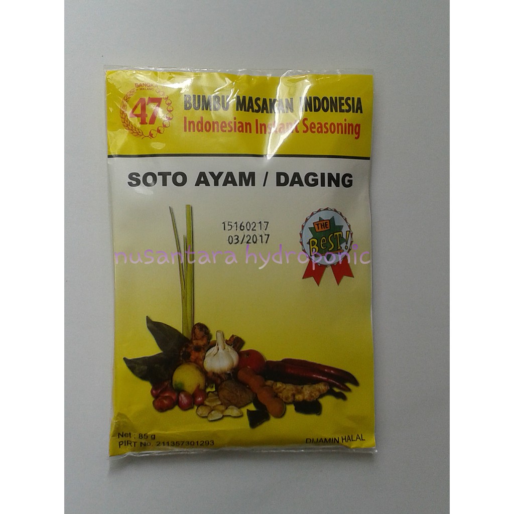 

Bumbu 47 Malang ; Bumbu Soto Ayam/Daging