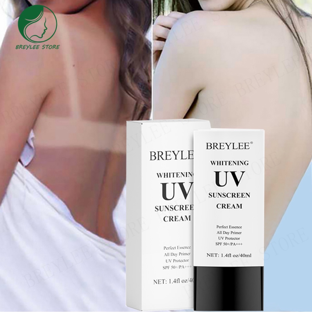 [ORI100%]BREYLEE sunscreen cream whitening sunblock UV Sunblock face and body  - Krim Tabir Surya SPF 50++ Pelindung Wajah Dari Sinar Matahari Anti-Aging 40ml