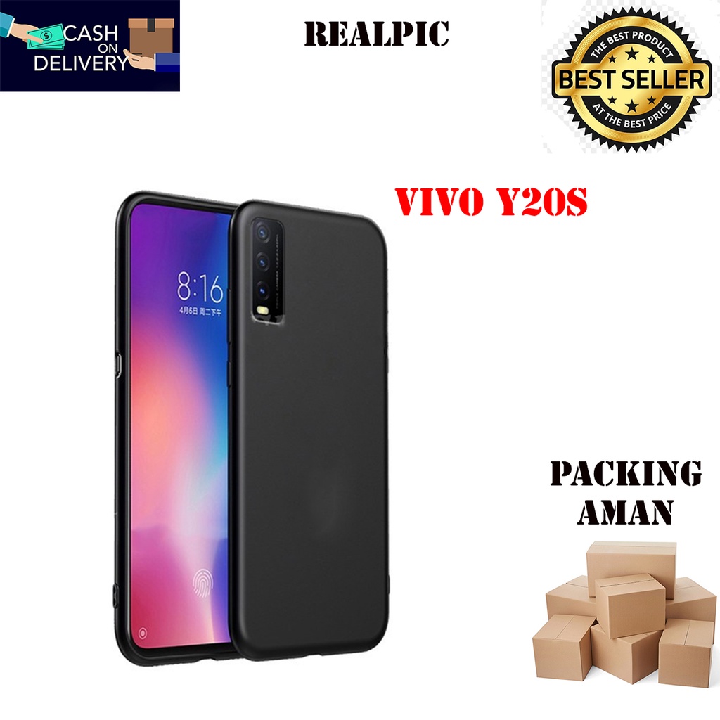 Casing Vivo Y20S SoftCase Black Matte