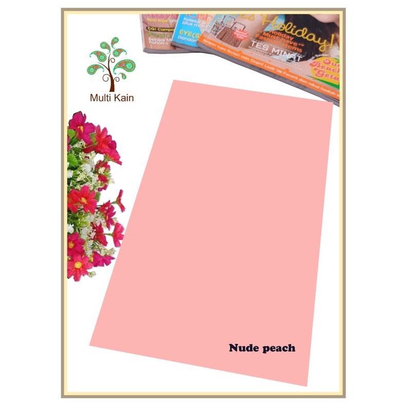 Bahan multi Kain Tile / Tille / Tule Polos Stretch / Spandex Tinggi 1,5 meter Grosir / Meteran-nude peach