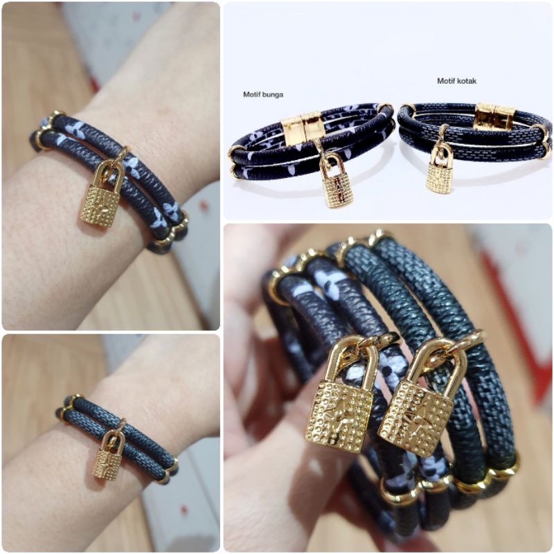 Promo Gelang Kulit Premium Quality Motif elv. Tidak karatan Bracelet Branded Band import Premium Quality Anti karat Gelang tangan kulit fashion 8827