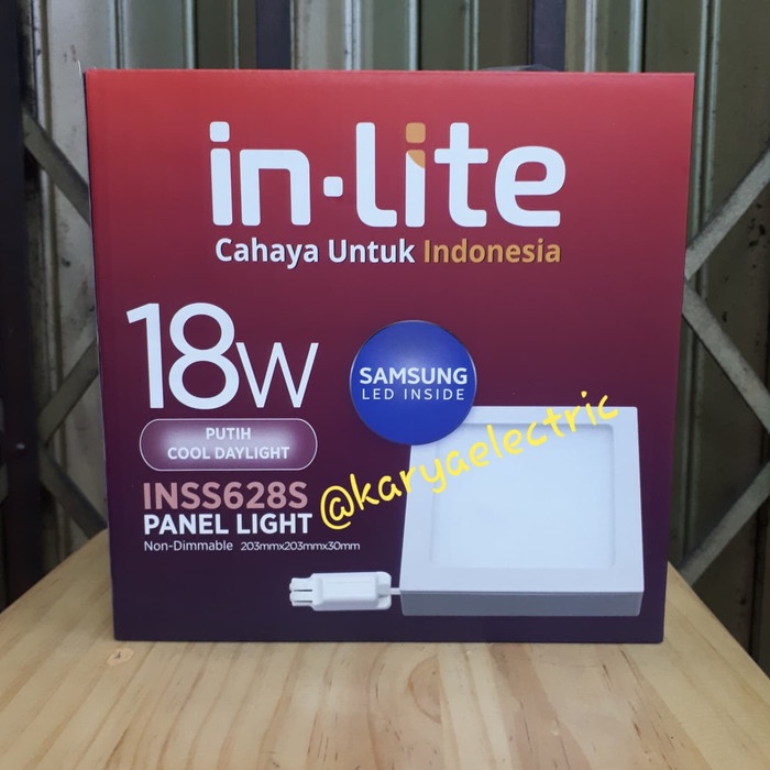PROMO LAMPU LED PANEL INLITE IN LITE 18WATT 18W KOTAK OUTBOW PUTIH - Putih MURAH