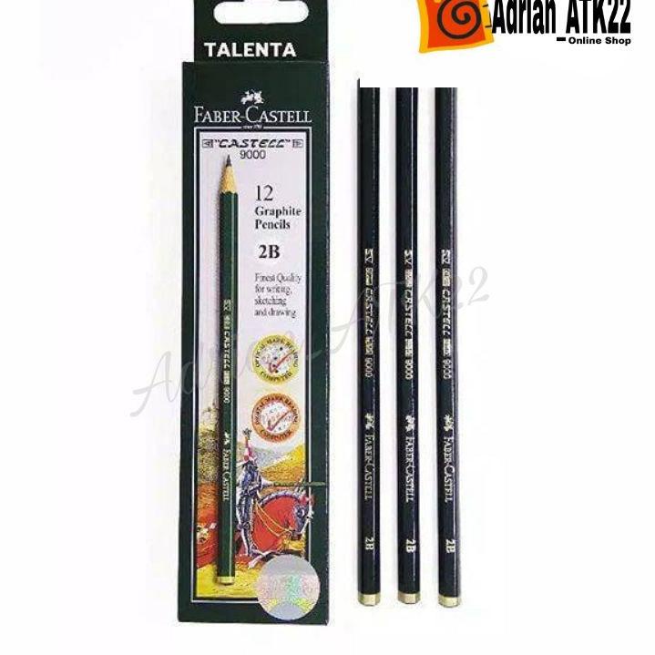 

⸨HaQ ♛⸩ PENSIL FABER CASTEL 2B || PENSIL FABER CASTEL 1BOX ISI 12PCS Ada.Promo