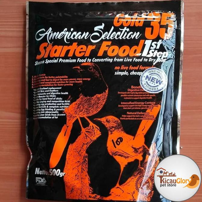 american selection gold 35 starter food (AMS MURAI voer halus) | Makanan Burung