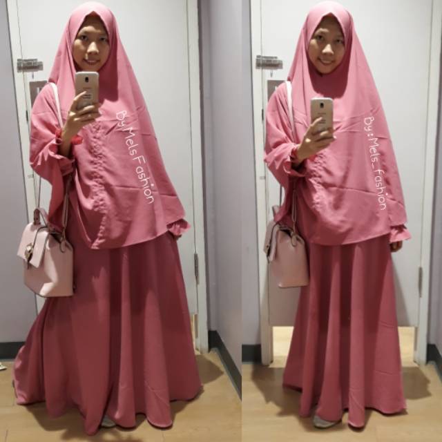 Set Gamis Wolvis polos  free cadar