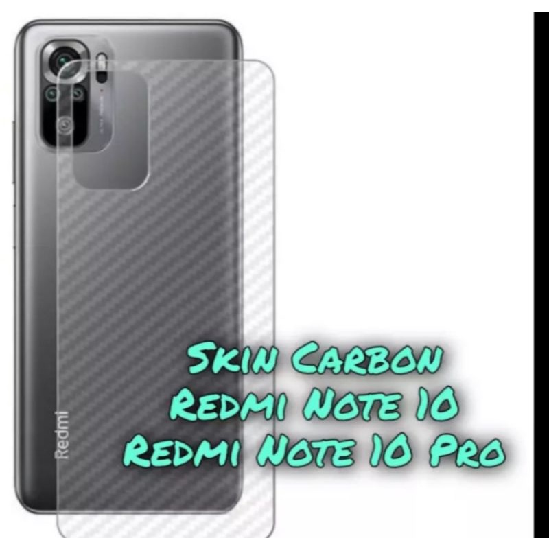 SKIN CARBON / GARSKIN / STICKER / ANTI JAMUR HP REDMINOTE 10 PRO ANTI GORES BELAKANG HP