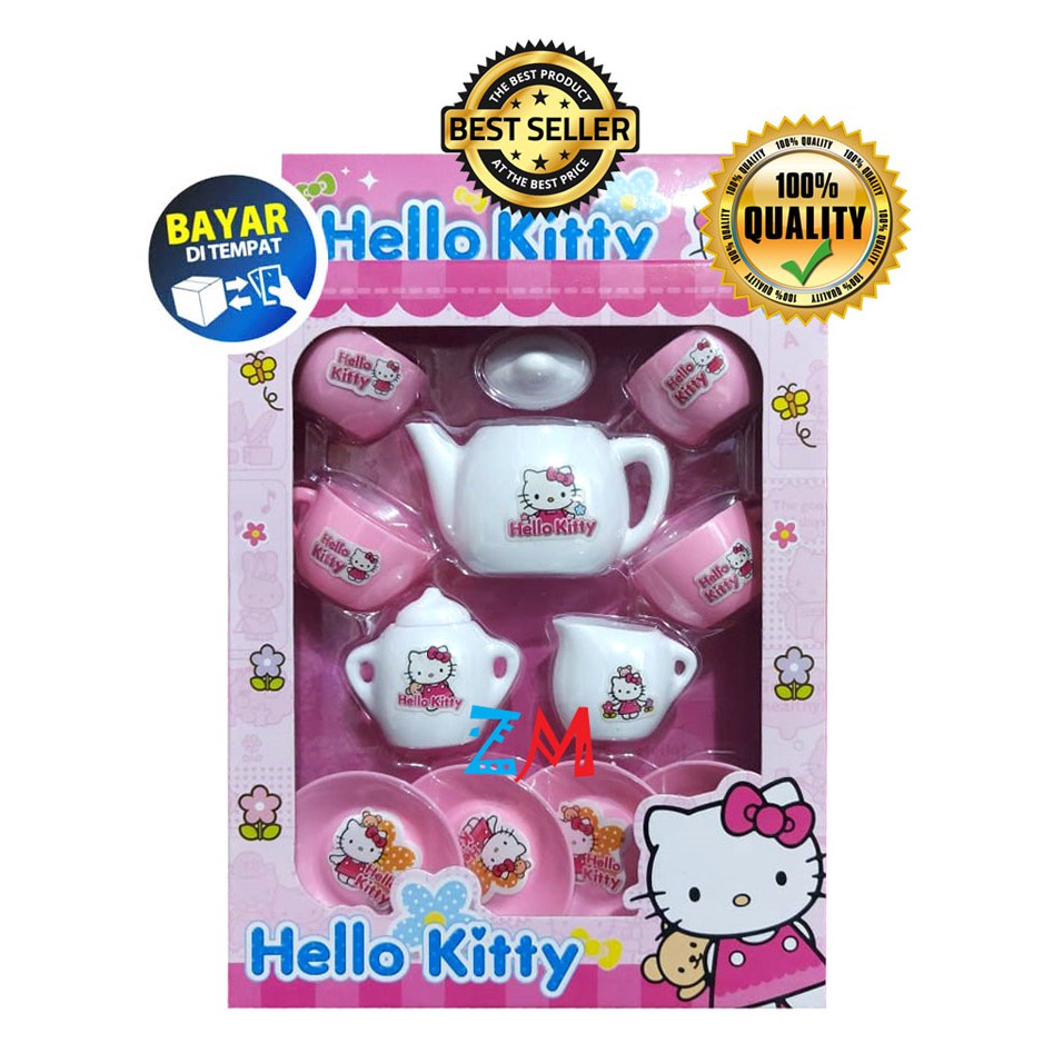 Mainan Anak Perempuan Cangkir Teko Set Hello Kittyy - Princess WH090-1