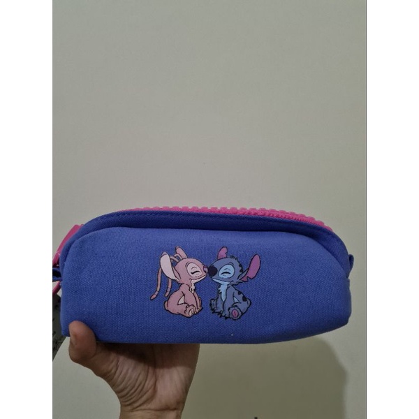 

Tempat Pensil Pouch Kecil Case Make Up Stitch Angel Biru Pink Primark