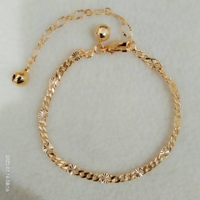 Gelang tangan dewasa gold cantik,perhiasan xuping wanita