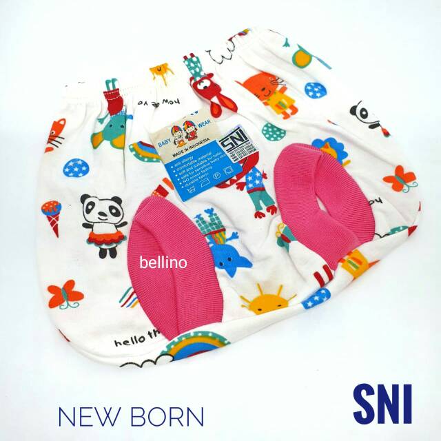 6Pcs Celana baby newborn motif model bulat / Celana bayi motif katun warna label SNI super soft