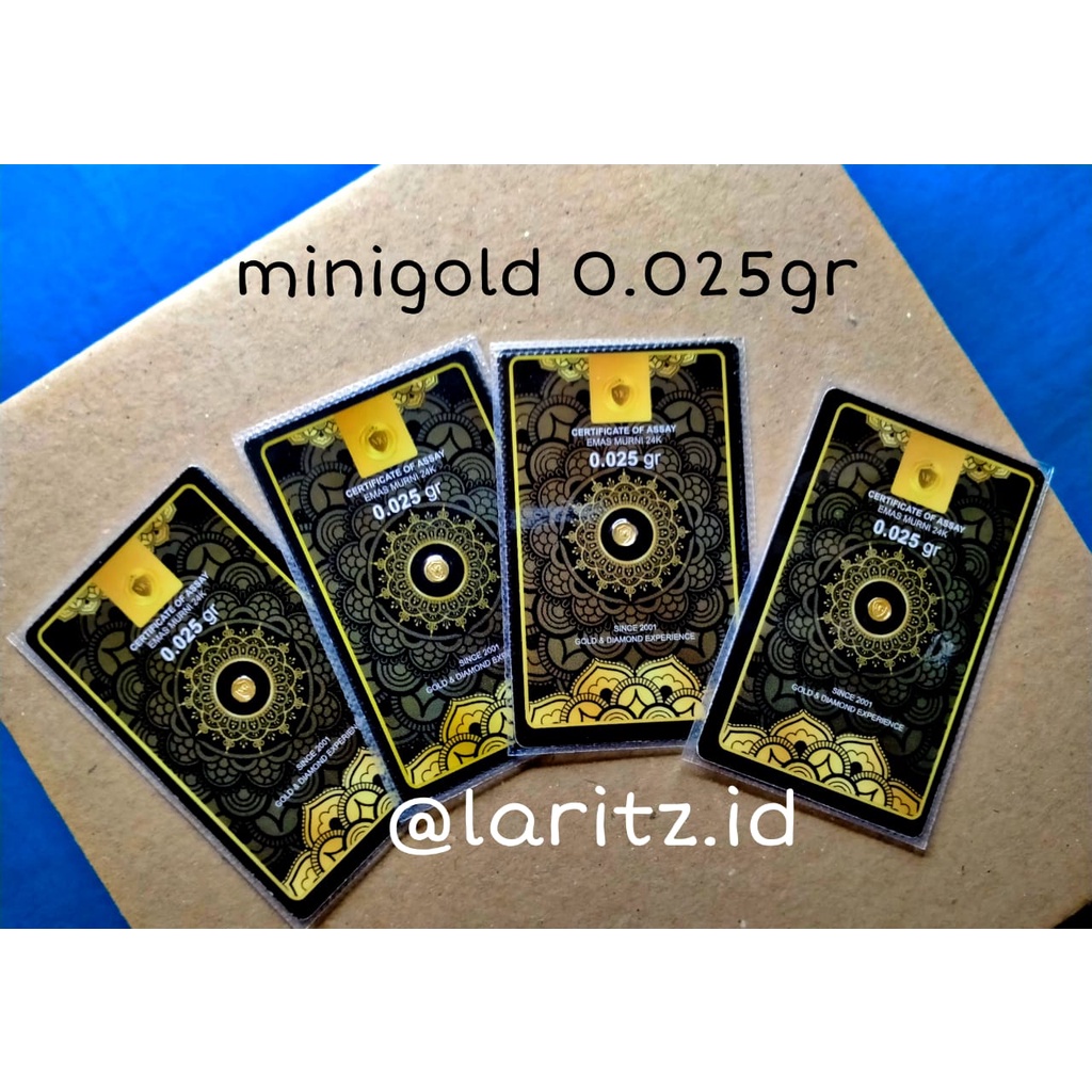 MINIGOLD 0,025 Gram Logam Mulia Emas 24 Karat /  BEST Seller EMAS MINI GOLD